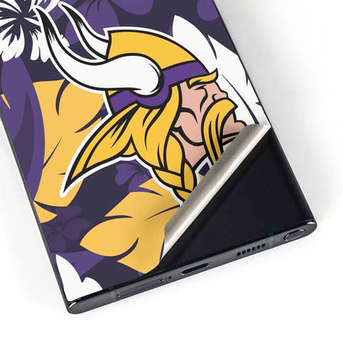 NFL Minnesota Vikings Tropical Print Galaxy S25 Ultra Skin